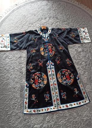 100% розкішний вінтажний халат кімоно з вишивкою китай