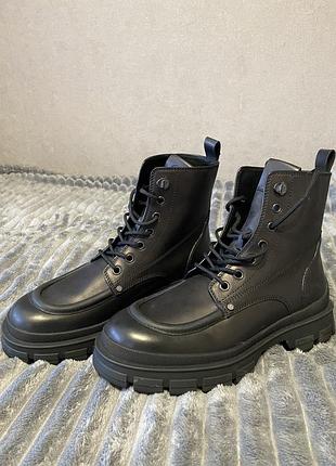 Нові шкіряні чоловічи ботинки moncler hevea city розмір 46