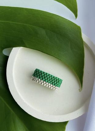 Весенняя кольца из бисера
