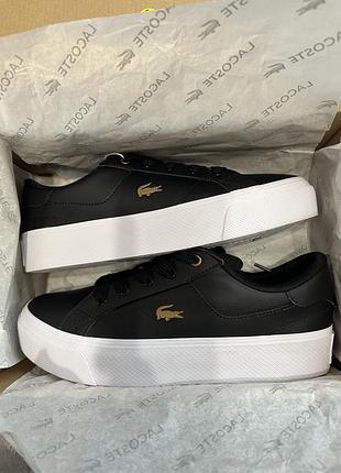 Кеды кожаные lacoste унисекс