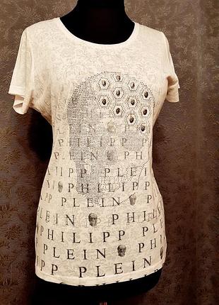 Футболка philipp plein біла, розмір l