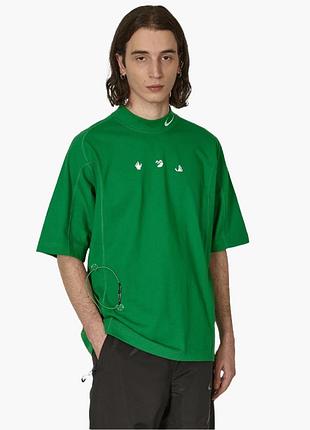 Футоболка nike x off-white short sleeve top green