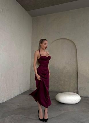 Жіноча сукня комбінація з зав'язками на спині