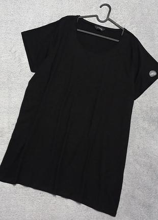 Стильная удлиненная футболка-платье yours clothing для пышных форм, размер 3xl-5xl