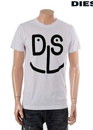 Футболка біла зі смайликом 'diesel' 44-46р