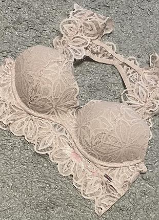Оригинал.фирменный,кружевной бюстгальтер-бралетт пуш-ап victoria’s secret