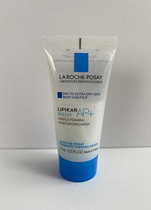 Засіб для вмивання обличчя та тіла la roche-posay lipikar wash ap+ moisturizing body & face wash 15 ml (без коробки)