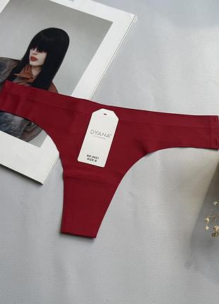 Бесшовные трусики стринги из нежной микрофибры с лазерной отделкой краев😊