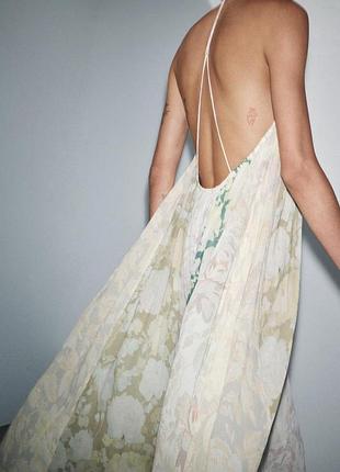 Платье zara zw collection с цветочным принтом в стиле печворк4 фото