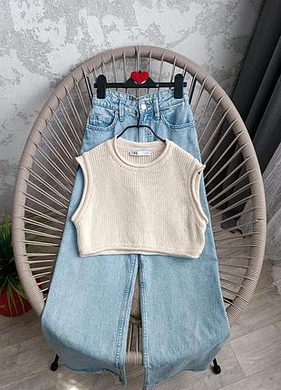 Жилетка топ в'язаний zara