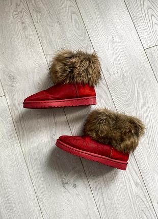 Угги крассные екомех