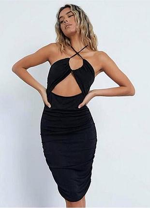 Новое платье с вырезами спереди и драпировкой от i saw it first