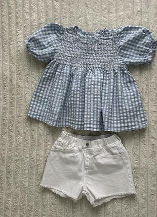 Блуза шорты zara 4-5 лет