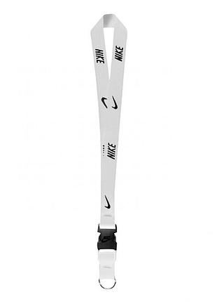 Ремінець для ключів nike lanyard ns white/black