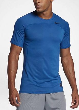 Футболка компрессионная nike pro hypercool blue light