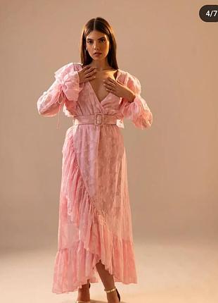 Роскошное миди платье dark pink