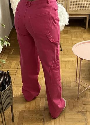 Джинси рожеві, широкі, стиль carhartt, xxl — як нові! (tm byme)