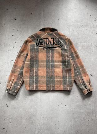 Von dutch flanel shirt / jacket original чоловіча куртка сорочка утеплена