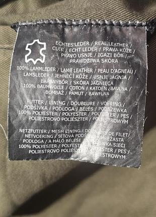 Байкерська куртка,бомбер,54 розмір, шкіра ягня,канвас,хлопок, стиль мілітарі.,бренд punchboll..4 фото