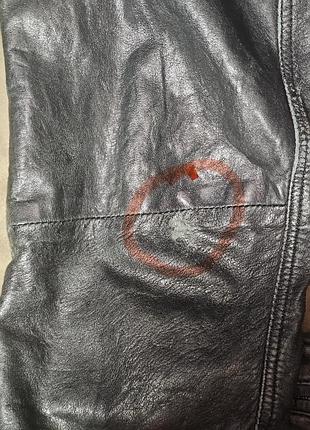 Байкерська куртка,бомбер,54 розмір, шкіра ягня,канвас,хлопок, стиль мілітарі.,бренд punchboll..10 фото
