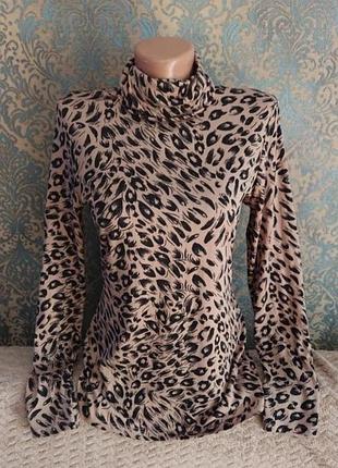 Гольф кофта анимал принт р. 44 /46 водолазка