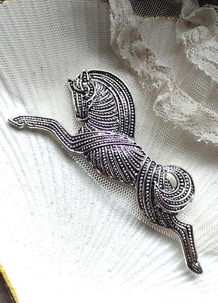 Брошь лошадь в стиле jj jonette 10 см