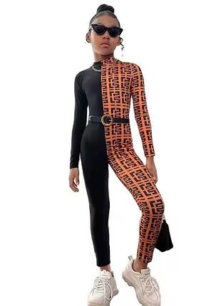 Комбинезон двухцветный двуликий спандекс для танцев