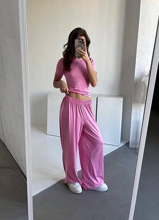 Женский костюм топ и штаны палаццо | 1619