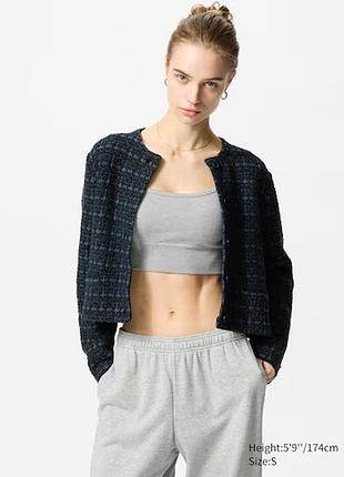 В'язаний короткий жакет в стилі "old money"  від uniqlo