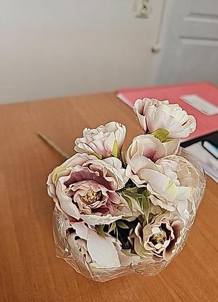 🌺новий букет штучних піонів-1гілка