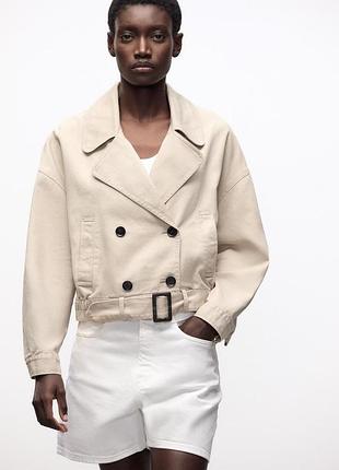 Короткая двубортная куртка zara