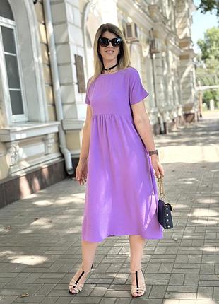 Літні сукня міді вільного крою2 фото