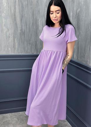 Літні сукня міді вільного крою3 фото