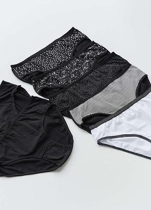 Набор женских трусиков недельок батал - 7 шт черный микс
