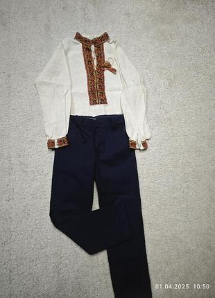 Вышиванка старинная для мальчика ручная работа 4 -6 лет