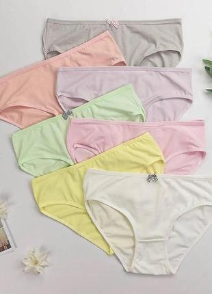 Набор женских трусиков недельок батал - 7 шт лимонный микс