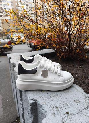 Кросівки з натуральної шкіри кеди білі шкіра