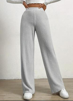 Брюки вязаные рубчик