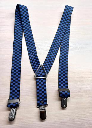 Підтяжки сині y образні 2,5 см