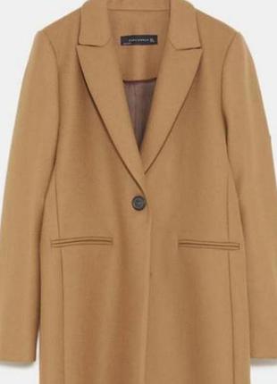 Пальто zara, шерсть, оверсайз