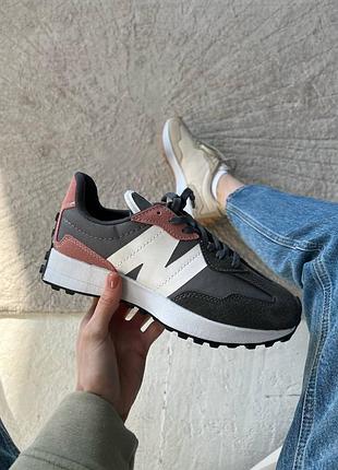 Кроссовки The lateral side of the JJJJound x New Balance 990v3 "Brown Black" collab grey/pink