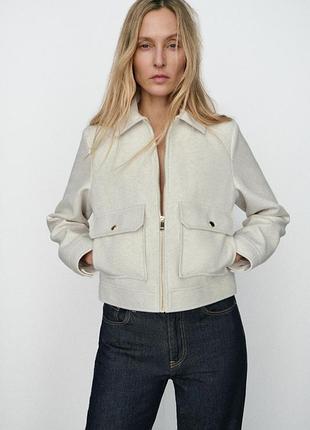 Куртка soft з блискавкою укорочена, біла