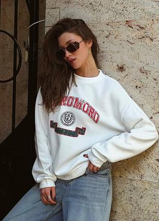 Свитшот с рисунком гранж винтаж флис