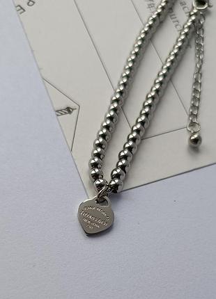 Браслет с сердцем в стиле бренда2 фото