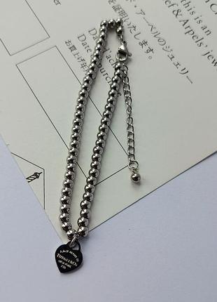 Браслет с сердцем в стиле бренда3 фото