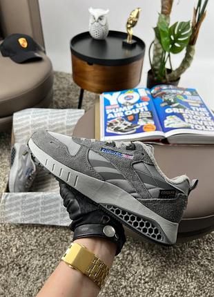 Мужские кроссовки reebok classic leather hexalite grey