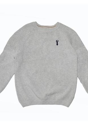 Светло-серый джемпер свитер next для мальчика 15 лет.