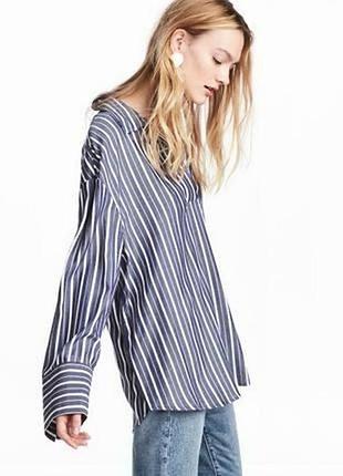 Вискоза блуза в полоску h&m