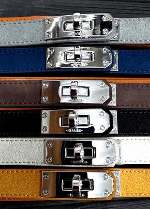 Черный, белый, кожаный ремень гермес