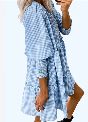 Стильное ярусное платье мини свободного кроя